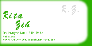 rita zih business card
